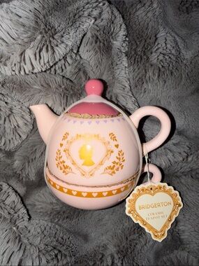 Bridgerton Pink Ceramic Teapot Set - Pink